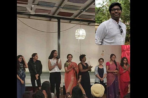 A still from the play Dolls that was recently staged in Bengaluru; Inset: Dushyanth Gunashekar