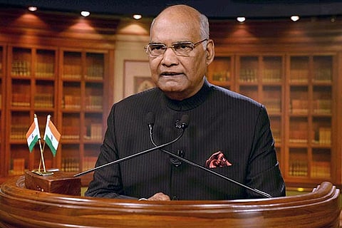 President Ram Nath Kovind addresses the nation on the eve of Republic Day in New Delhi