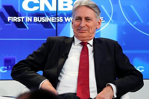 Britain's Chancellor of the Exchequer Philip Hammond attends the World Economic Forum (WEF)