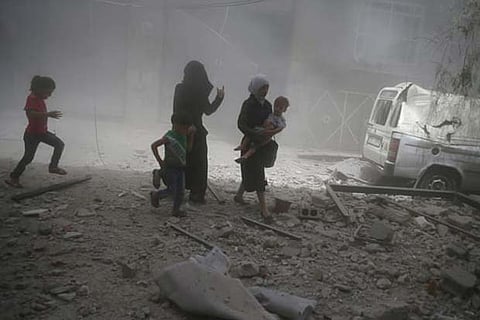 Around 435,000 civilians reportedly live inside some 100 square-kilometres