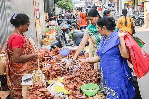 Mint street in the city is one of the most popular spots to buy handmade diyas