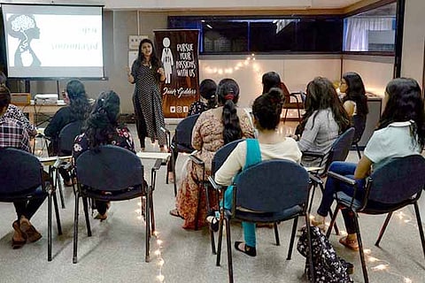 A session of Inner Goddess Academy in progress