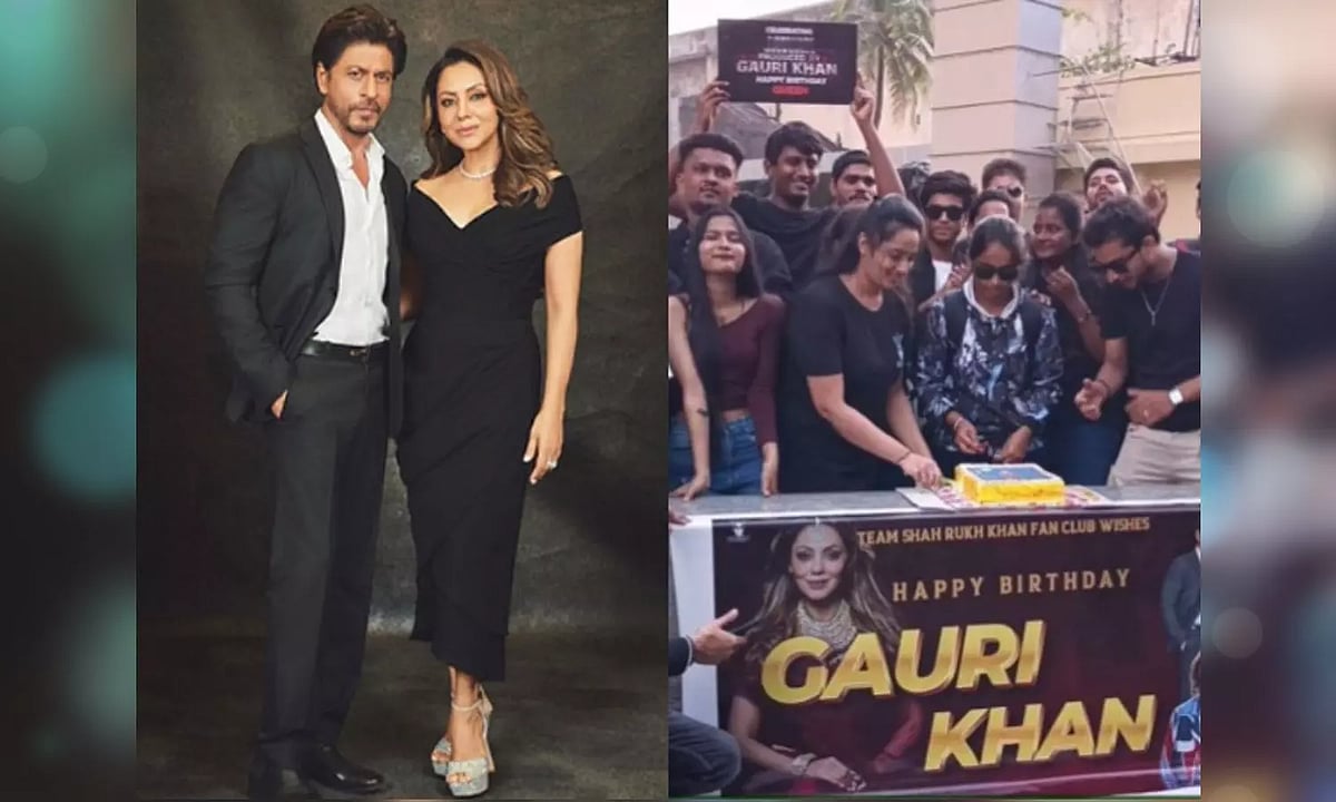 SRK fans celebrate Gauri Khan's birthday in Mumbai, calls her 