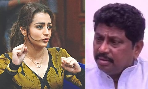 Trisha issues defamation notice to AV Raju