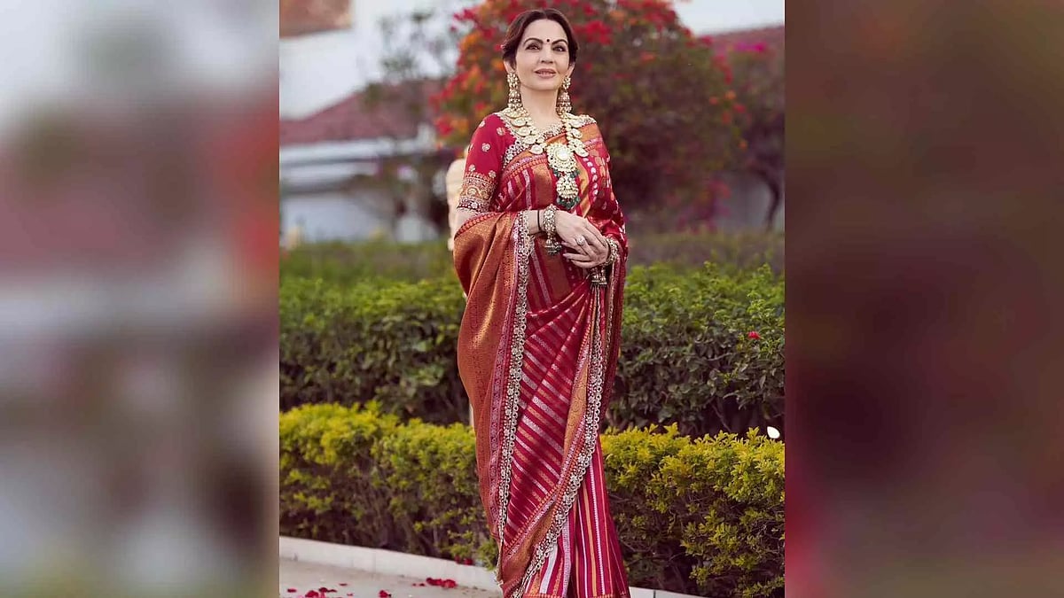 Nita Ambani stuns in handloom Kanchipuram saree, Check deets inside