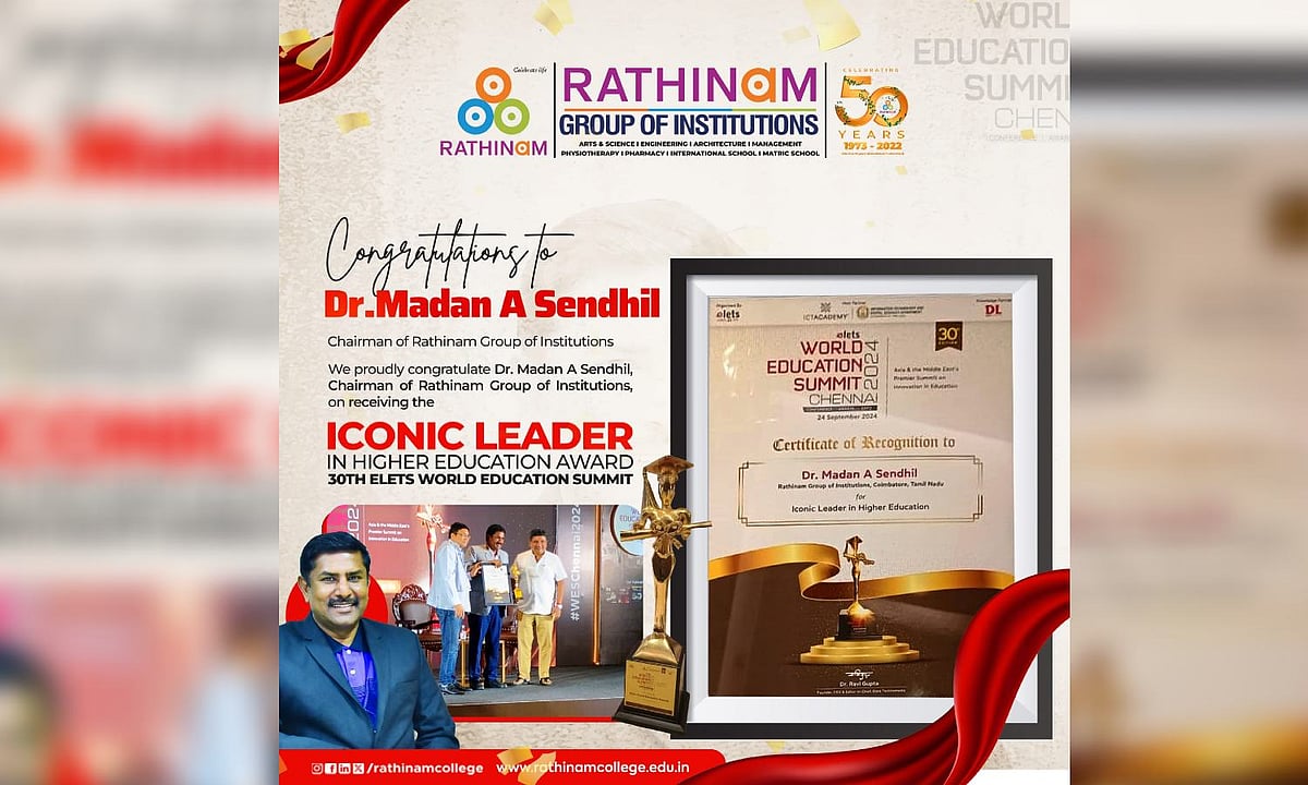 Rathinam Group of Institutions shines at the 30th Elets World Education ...
