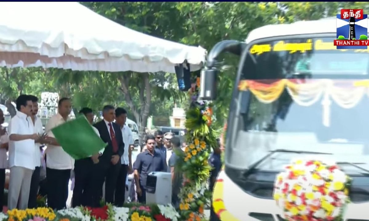 CM Stalin flags off 214 new buses in Chennai