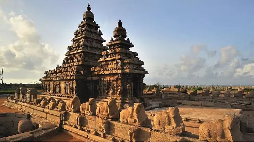 High tides fill up moats in Shore temple