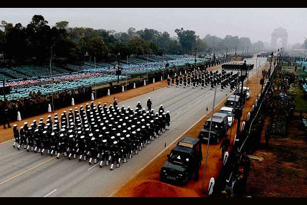 Traditional 21-Gun Salute at R-Day Parade at Rajpath