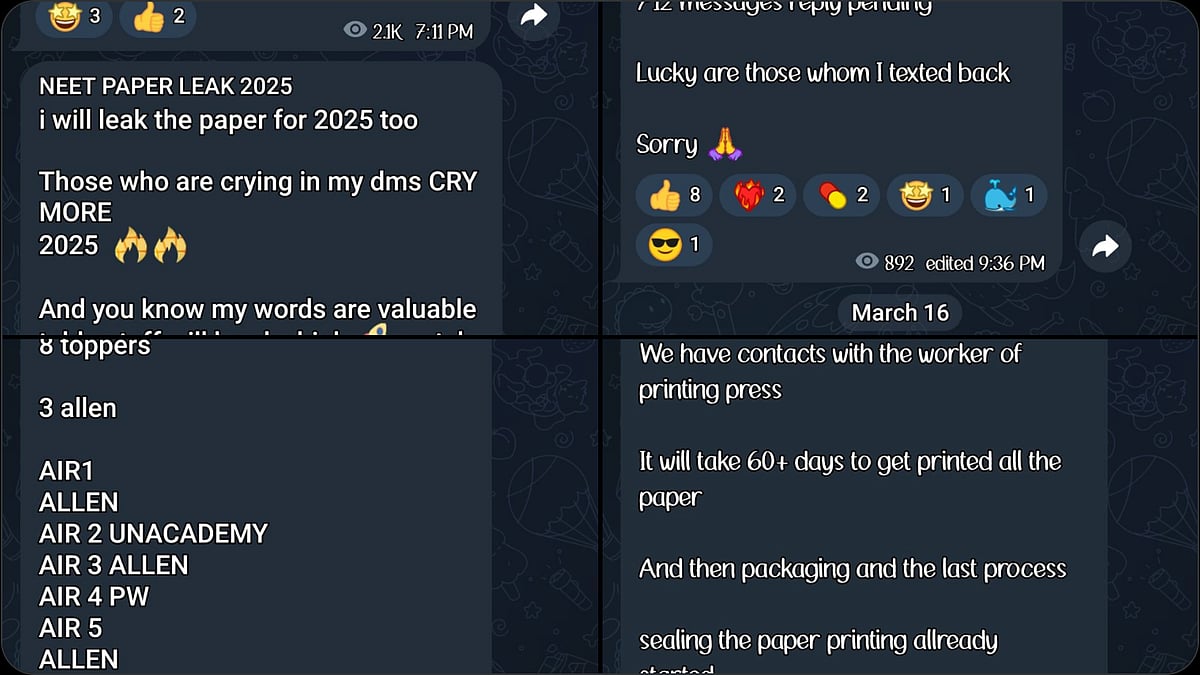 NEET UG 2025 paper leak scams on Telegram spark alarm among students
