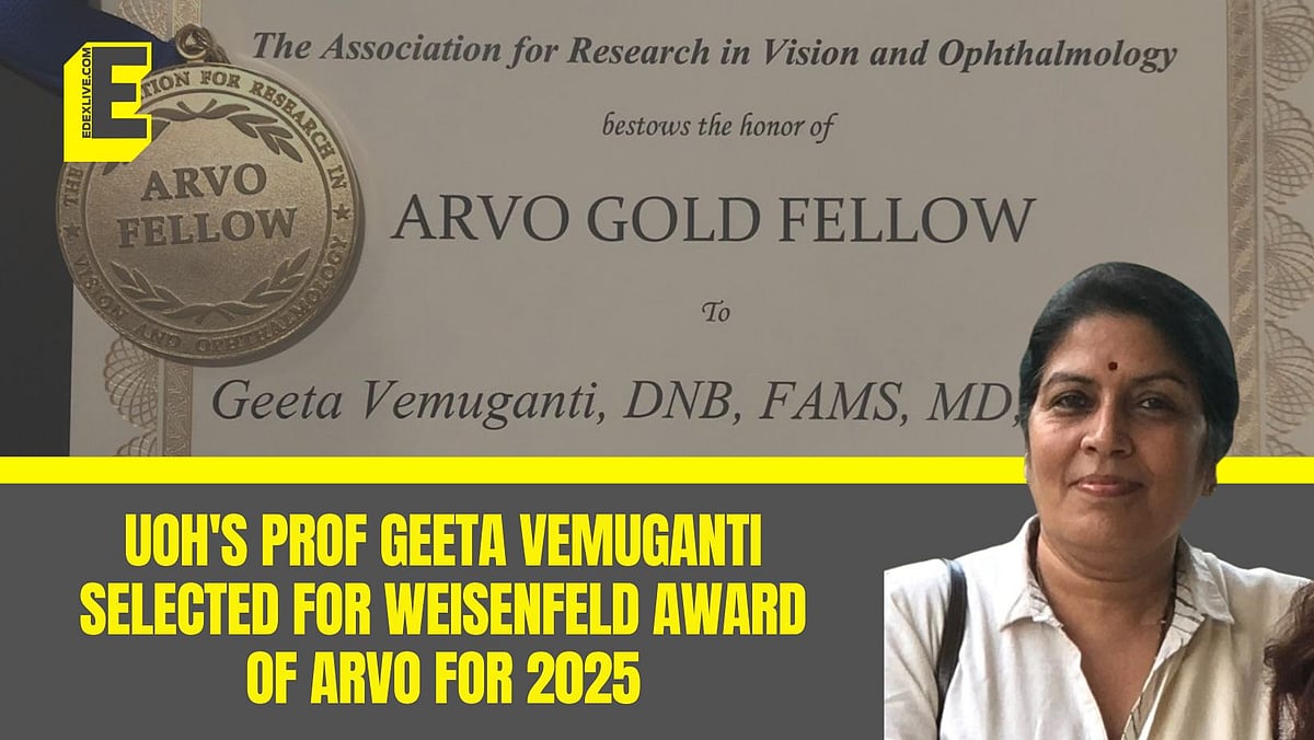 Prof Geeta Vemuganti Receives Weisenfeld Award of ARVO 2025 UoH Dean