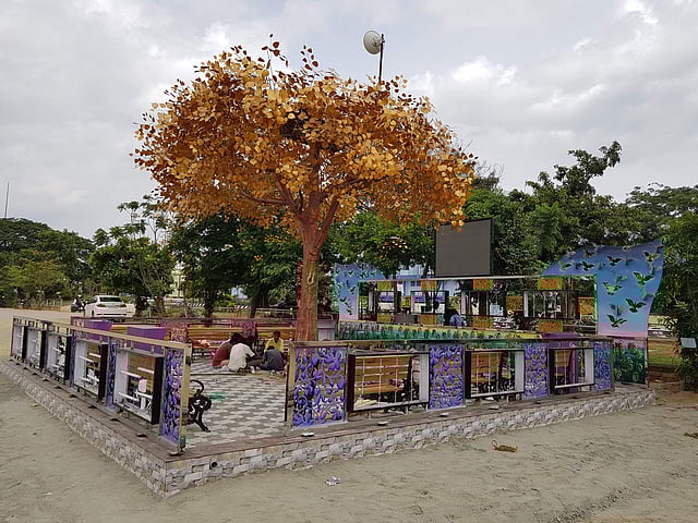 A Smart Tree with Wi-Fi, charging ports to enable you to charge your ...