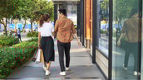 couple walking together