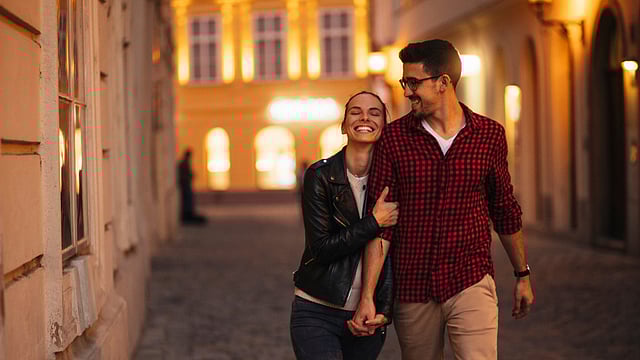 couple walking together