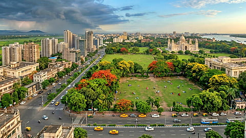 an ai generated image of kolkata city on a bright sunny day with famous buildings