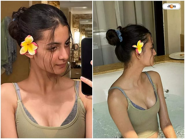 খোলামেলা পোশাকে মাথায় ফুল গুজে ছবি পোস্ট সারার। হট লুকে নেটপাড়ায় প্রশংসিত স্টার কিড।