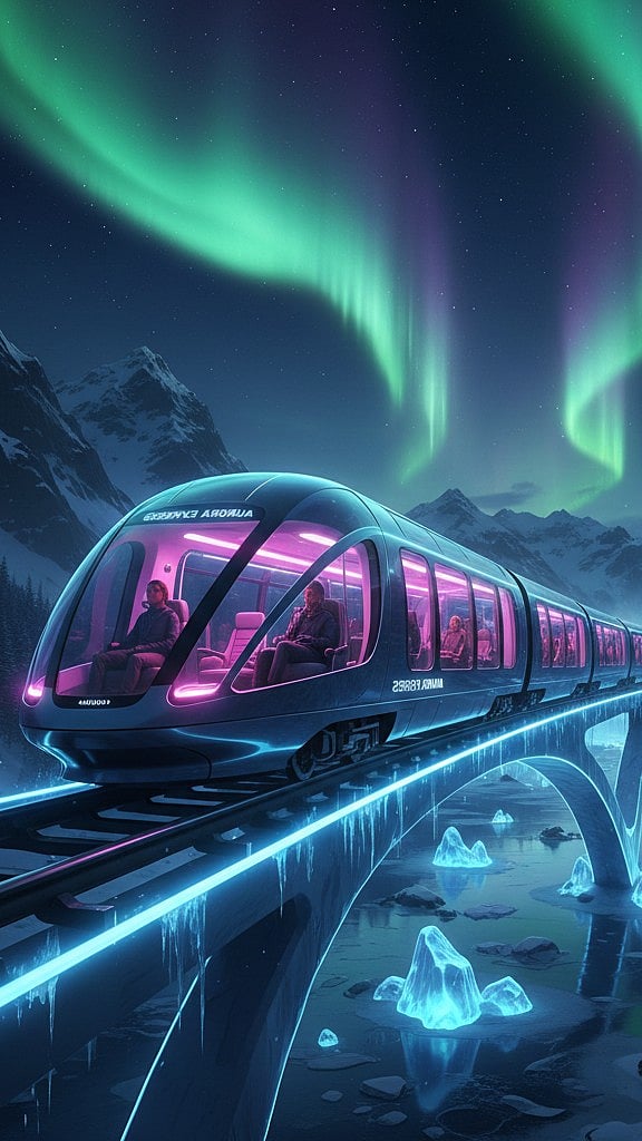 Norway Glass-Window Night Train
