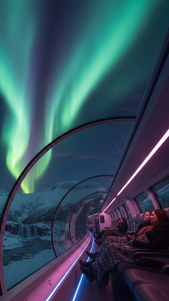Norway Glass-Window Night Train