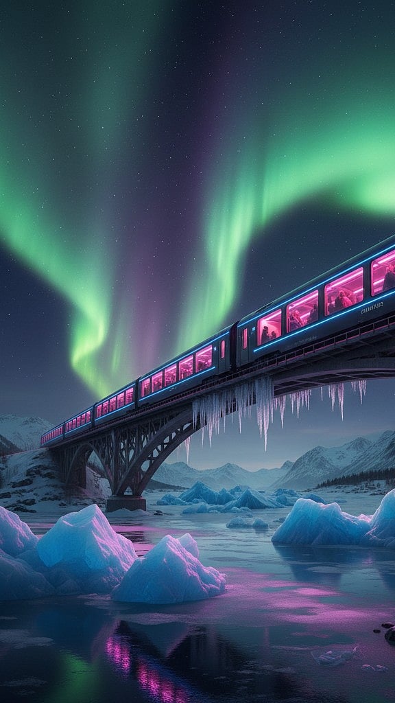 Norway Glass-Window Night Train