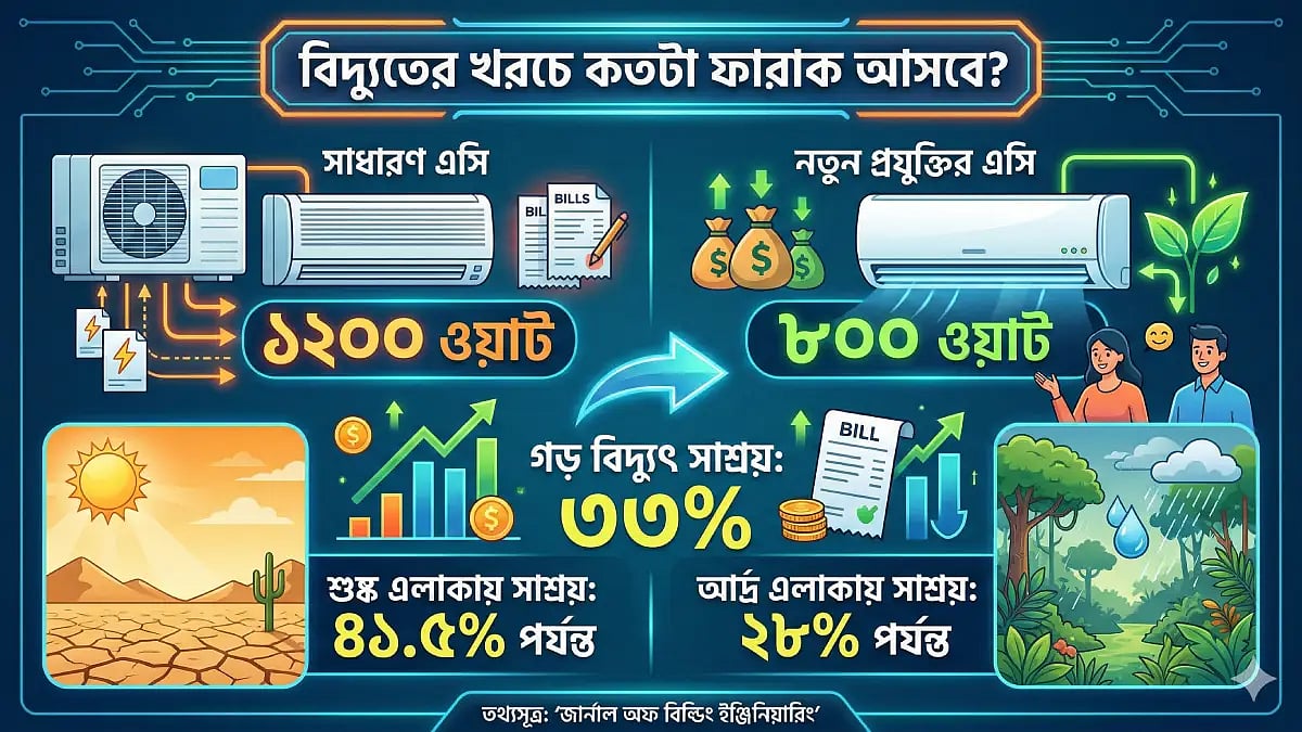 IIT দিল্লির নয়া আবিষ্কারে বিদ্যুতের বিলে কতটা সাশ্রয় হবে, সেই বিষয়ে ইনফোগ্রাফিক।