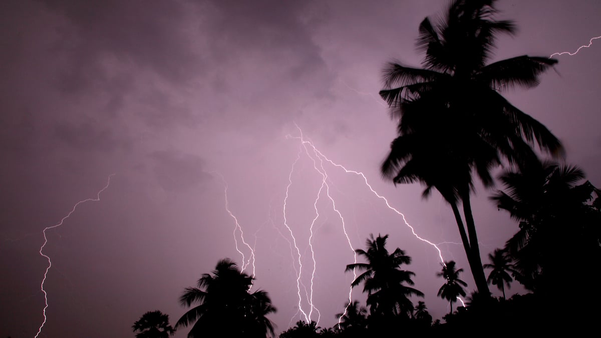 turbulent weather condition with thunder