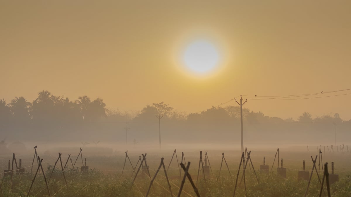 very dense fog in kolkata in morning