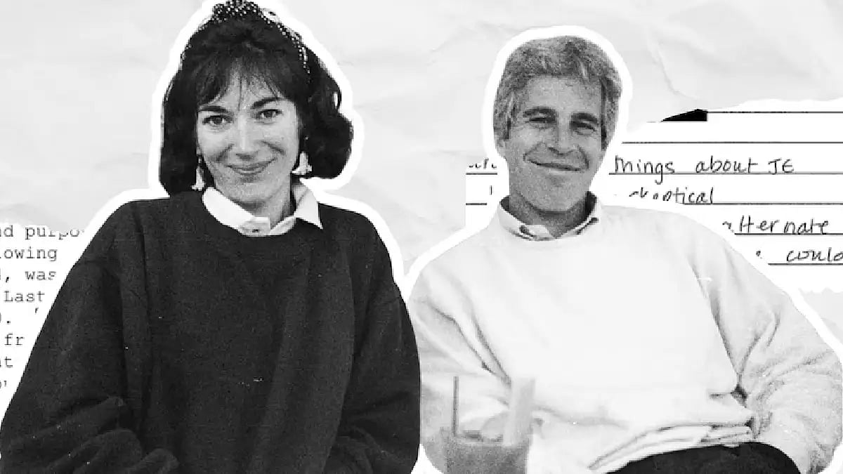Jeffrey Epstein with his associate Ghislaine Maxwell