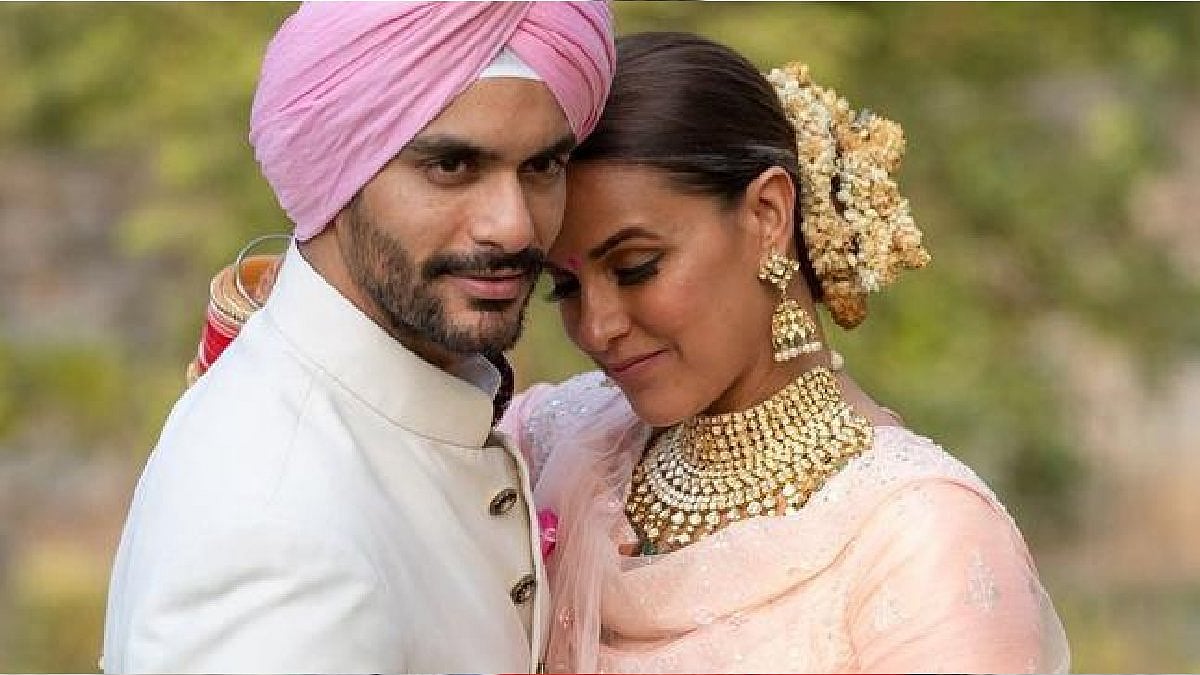 Angad bedi and Neha Dhupia 