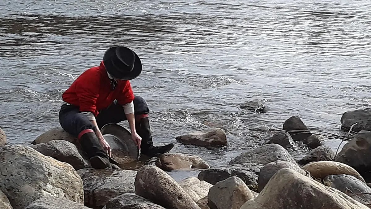 human and river