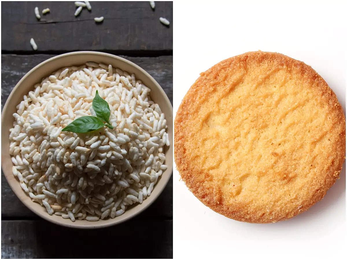 Puffed Rice vs Biscuit: খিদে পেলে কোনটা খাবেন, মুড়ি না বিস্কুট ...