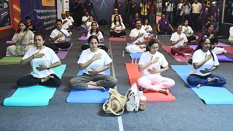 Marathi Stars Unite for 'Celebrity Yoga' at Goregaon Film City