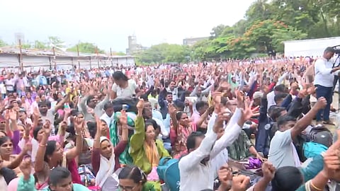 Teachers' protest at Azad Maidan today; Elgar for various demands including the old pension scheme