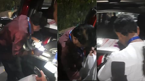 Mumbai: Thackeray and Shinde's Shiv Sainiks together caught a suspicious vehicle distributing money 