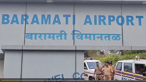 Baramati: Tight Security by Police at Baramati Airport, Increased Security as Many Leaders Expected to Arrive 