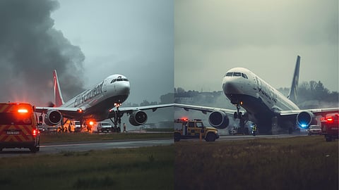 Turkish Airlines Emergency Landing Kolkata Mumbai Airport Plane Collision
