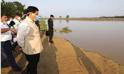 Chief Minister Sarbananda Sonowal visits flood-hit Hojai
