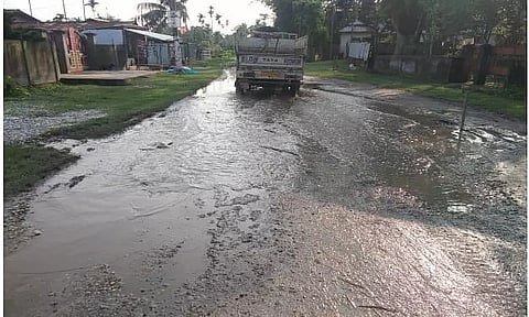 Deplorable condition of road irks people for several years