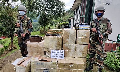 Assam Rifles recover foreign-made illegal air rifles' scopes in Mizoram