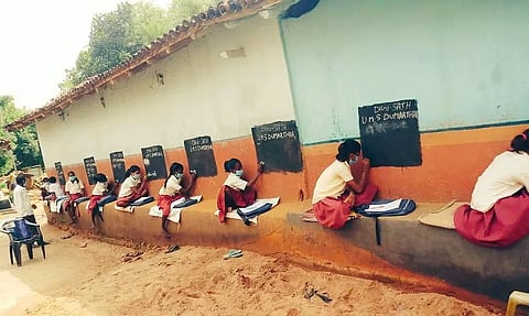 Jharkhand village turns walls into blackboards, ensures social distancing norms