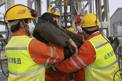 11 workers rescued from China gold mine after 2 weeks