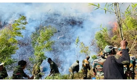 Army helps douse major forest fire along China border in Arunachal Pradesh