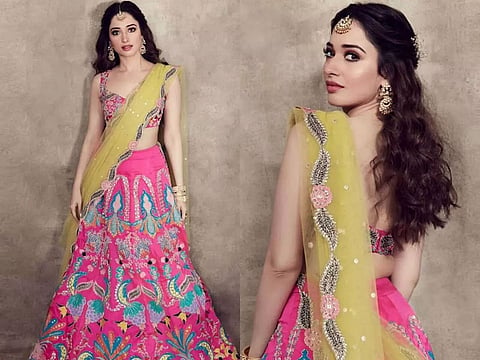 Tamannaah Bhatia wore the most gorgeous lehenga for her bestie's wedding