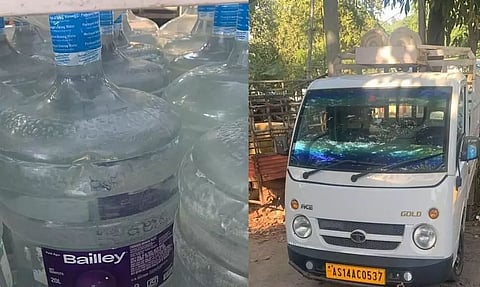 Duplicate "Bailey Packaged Drinking Water" Seized in Guwahati