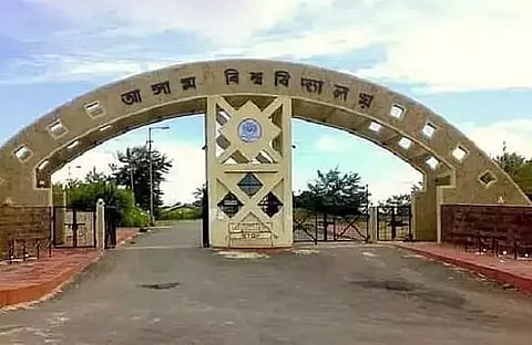 Assam University students stage dharna in Silchar