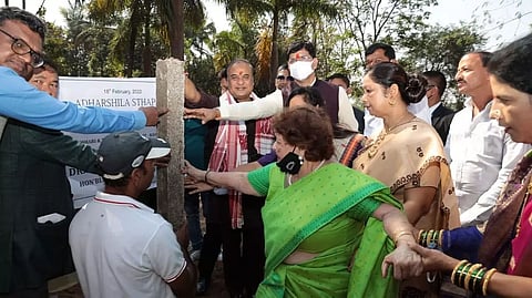 CM lays foundation stone of Namghar & Socio-Cultural Centre in Maharashtra