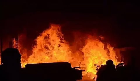 Massive Fire Breaks In Assam's Karbi Anglong District