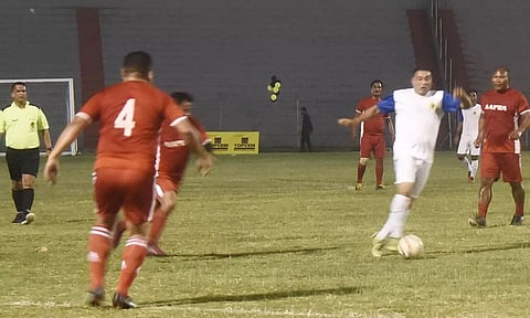 Exhibition soccer match held