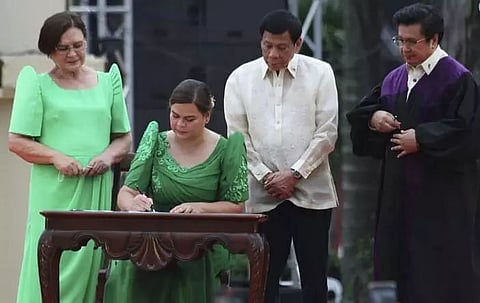 Rodrigo Duterte's daughter sworn in as Philippines' Vice President
