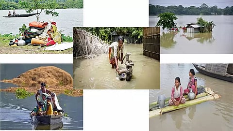 Assam Flood: Demonstration of water purification