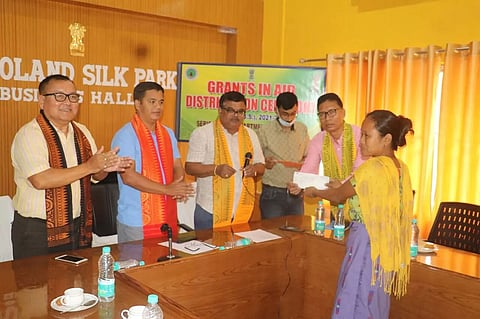 Financial grants-in-aid distributed by EM Daobaisa Boro in Kokrajhar